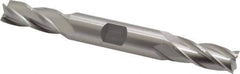 Cleveland - 7/16", 1" LOC, 1/2" Shank Diam, 4-1/2" OAL, 4 Flute, High Speed Steel Square End Mill - Double End, Uncoated, Spiral Flute, 30° Helix, Centercutting, Right Hand Cut, Right Hand Flute, Series HD-4C - USA Tool & Supply