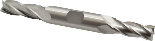 Cleveland - 13/32", 1" LOC, 1/2" Shank Diam, 4-1/2" OAL, 4 Flute, High Speed Steel Square End Mill - Double End, Uncoated, Spiral Flute, 30° Helix, Centercutting, Right Hand Cut, Right Hand Flute, Series HD-4C - USA Tool & Supply