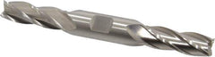 Cleveland - 17/32", 1-3/8" LOC, 5/8" Shank Diam, 5" OAL, 4 Flute, High Speed Steel Square End Mill - Double End, Uncoated, Spiral Flute, 30° Helix, Centercutting, Right Hand Cut, Right Hand Flute, Series HD-4C - USA Tool & Supply