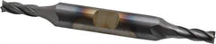 Cleveland - 3/16", 1/2" LOC, 3/8" Shank Diam, 3-1/4" OAL, 4 Flute, High Speed Steel Square End Mill - Double End, TiCN Finish, Spiral Flute, 30° Helix, Centercutting, Right Hand Cut, Right Hand Flute, Series HD-4C - USA Tool & Supply