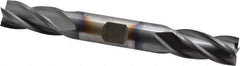 Cleveland - 1/2", 1" LOC, 1/2" Shank Diam, 4-1/2" OAL, 4 Flute, High Speed Steel Square End Mill - Double End, TiCN Finish, Spiral Flute, 30° Helix, Centercutting, Right Hand Cut, Right Hand Flute, Series HD-4C - USA Tool & Supply