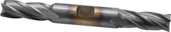Cleveland - 9/16", 1-3/8" LOC, 5/8" Shank Diam, 5" OAL, 4 Flute, High Speed Steel Square End Mill - Double End, TiCN Finish, Spiral Flute, 30° Helix, Centercutting, Right Hand Cut, Right Hand Flute, Series HD-4C - USA Tool & Supply