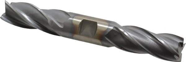 Cleveland - 7/8", 1-7/8" LOC, 7/8" Shank Diam, 6-1/8" OAL, 4 Flute, High Speed Steel Square End Mill - Double End, TiCN Finish, Spiral Flute, 30° Helix, Centercutting, Right Hand Cut, Right Hand Flute, Series HD-4C - USA Tool & Supply