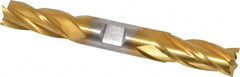 Cleveland - 19/32", 1-3/8" LOC, 5/8" Shank Diam, 5" OAL, 4 Flute, High Speed Steel Square End Mill - USA Tool & Supply