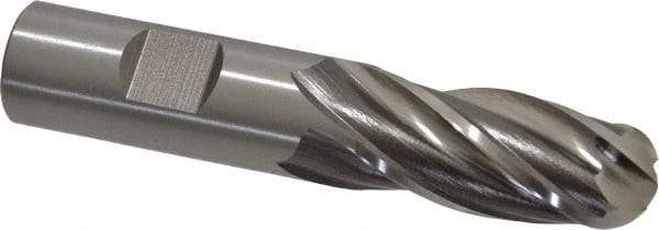 Cleveland - 3/4" Diam, 1-5/8" LOC, 4 Flute High Speed Steel Ball End Mill - Uncoated, Single End, 3-7/8" OAL, 3/4" Shank Diam, Spiral Flute - USA Tool & Supply