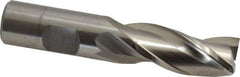 Cleveland - 3/4", 1-5/8" LOC, 3/4" Shank Diam, 3-7/8" OAL, 3 Flute, High Speed Steel Square End Mill - Single End, Uncoated, Spiral Flute, 30° Helix, Centercutting, Right Hand Cut, Right Hand Flute, Series HG-3 - USA Tool & Supply