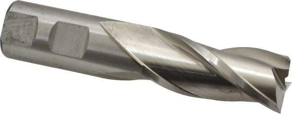 Cleveland - 7/8", 1-7/8" LOC, 7/8" Shank Diam, 4-1/8" OAL, 3 Flute, High Speed Steel Square End Mill - Single End, Uncoated, Spiral Flute, 30° Helix, Centercutting, Right Hand Cut, Right Hand Flute, Series HG-3 - USA Tool & Supply