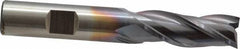 Cleveland - 1/2", 1-1/4" LOC, 1/2" Shank Diam, 3-1/4" OAL, 3 Flute, High Speed Steel Square End Mill - Single End, TiCN Finish, Spiral Flute, 30° Helix, Centercutting, Right Hand Cut, Right Hand Flute, Series HG-3 - USA Tool & Supply
