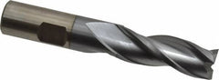 Cleveland - 5/8", 1-5/8" LOC, 5/8" Shank Diam, 3-1/4" OAL, 3 Flute, High Speed Steel Square End Mill - Single End, TiCN Finish, Spiral Flute, 30° Helix, Centercutting, Right Hand Cut, Right Hand Flute, Series HG-3 - USA Tool & Supply