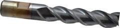 Cleveland - 3/4", 1-5/8" LOC, 3/4" Shank Diam, 3-7/8" OAL, 3 Flute, High Speed Steel Square End Mill - Single End, TiCN Finish, Spiral Flute, 30° Helix, Centercutting, Right Hand Cut, Right Hand Flute, Series HG-3 - USA Tool & Supply