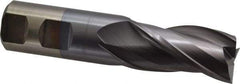 Cleveland - 1", 2" LOC, 1" Shank Diam, 4-1/2" OAL, 3 Flute, High Speed Steel Square End Mill - Single End, TiCN Finish, Spiral Flute, 30° Helix, Centercutting, Right Hand Cut, Right Hand Flute, Series HG-3 - USA Tool & Supply