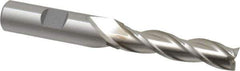 Cleveland - 13/32", 1-3/4" LOC, 1/2" Shank Diam, 3-3/4" OAL, 3 Flute, High Speed Steel Square End Mill - Single End, Uncoated, Spiral Flute, 30° Helix, Centercutting, Right Hand Cut, Right Hand Flute, Series HG-3 - USA Tool & Supply