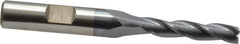 Cleveland - 1/4", 1-1/4" LOC, 3/8" Shank Diam, 3-1/16" OAL, 3 Flute, High Speed Steel Square End Mill - Single End, TiCN Finish, Spiral Flute, 30° Helix, Centercutting, Right Hand Cut, Right Hand Flute, Series HG-3 - USA Tool & Supply