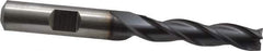 Cleveland - 5/16", 1-3/8" LOC, 3/8" Shank Diam, 3-1/8" OAL, 3 Flute, High Speed Steel Square End Mill - Single End, TiCN Finish, Spiral Flute, 30° Helix, Centercutting, Right Hand Cut, Right Hand Flute, Series HG-3 - USA Tool & Supply