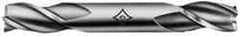 Cleveland - 11/32", 3/4" LOC, 3/8" Shank Diam, 3-1/2" OAL, 3 Flute, High Speed Steel Square End Mill - Double End, TiN Finish, Spiral Flute, 30° Helix, Centercutting, Right Hand Cut, Right Hand Flute, Series HD-3 - USA Tool & Supply