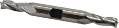Cleveland - 9/32", 11/16" LOC, 3/8" Shank Diam, 3-3/8" OAL, 3 Flute, High Speed Steel Square End Mill - Double End, Uncoated, Spiral Flute, 30° Helix, Centercutting, Right Hand Cut, Right Hand Flute, Series HD-3 - USA Tool & Supply