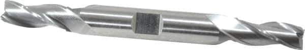 Cleveland - 5/16", 3/4" LOC, 3/8" Shank Diam, 3-1/2" OAL, 3 Flute, High Speed Steel Square End Mill - Double End, Uncoated, Spiral Flute, 30° Helix, Centercutting, Right Hand Cut, Right Hand Flute, Series HD-3 - USA Tool & Supply