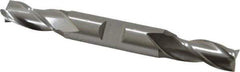 Cleveland - 7/16", 1" LOC, 1/2" Shank Diam, 4-1/8" OAL, 3 Flute, High Speed Steel Square End Mill - Double End, Uncoated, Spiral Flute, 30° Helix, Centercutting, Right Hand Cut, Right Hand Flute, Series HD-3 - USA Tool & Supply