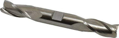 Cleveland - 5/8", 1-3/8" LOC, 5/8" Shank Diam, 5" OAL, 3 Flute, High Speed Steel Square End Mill - Double End, Uncoated, Spiral Flute, 30° Helix, Centercutting, Right Hand Cut, Right Hand Flute, Series HD-3 - USA Tool & Supply