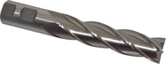 Cleveland - 1", 4" LOC, 1" Shank Diam, 6-1/2" OAL, 4 Flute, High Speed Steel Square End Mill - Single End, Uncoated, Spiral Flute, 30° Helix, Centercutting, Right Hand Cut, Right Hand Flute, Series HG-4C - USA Tool & Supply