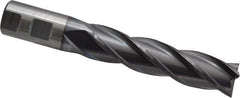 Cleveland - 1", 4" LOC, 1" Shank Diam, 6-1/2" OAL, 4 Flute, High Speed Steel Square End Mill - Single End, TiCN Finish, Spiral Flute, 30° Helix, Centercutting, Right Hand Cut, Right Hand Flute, Series HG-4C - USA Tool & Supply