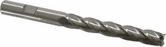Cleveland - 3/8", 2-1/2" LOC, 3/8" Shank Diam, 4-1/4" OAL, 4 Flute, High Speed Steel Square End Mill - Single End, Uncoated, Spiral Flute, 30° Helix, Centercutting, Right Hand Cut, Right Hand Flute, Series HG-4C - USA Tool & Supply