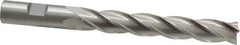 Cleveland - 5/8", 4" LOC, 5/8" Shank Diam, 6-1/8" OAL, 4 Flute, High Speed Steel Square End Mill - Single End, Uncoated, Spiral Flute, 30° Helix, Centercutting, Right Hand Cut, Right Hand Flute, Series HG-4C - USA Tool & Supply
