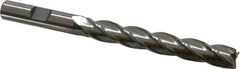 Cleveland - 13/32", 2-3/4" LOC, 3/8" Shank Diam, 4-1/2" OAL, 4 Flute, High Speed Steel Square End Mill - Single End, Uncoated, Spiral Flute, 30° Helix, Centercutting, Right Hand Cut, Right Hand Flute, Series HG-4C - USA Tool & Supply