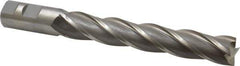 Cleveland - 1", 6" LOC, 1" Shank Diam, 8-1/2" OAL, 4 Flute, High Speed Steel Square End Mill - Single End, Uncoated, Spiral Flute, 30° Helix, Centercutting, Right Hand Cut, Right Hand Flute, Series HG-4C - USA Tool & Supply