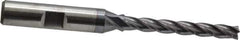 Cleveland - 7/32", 1-3/4" LOC, 3/8" Shank Diam, 3-9/16" OAL, 4 Flute, High Speed Steel Square End Mill - Single End, TiCN Finish, Spiral Flute, 30° Helix, Centercutting, Right Hand Cut, Right Hand Flute, Series HG-4C - USA Tool & Supply