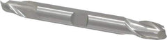 Cleveland - 3/8", 9/16" LOC, 3/8" Shank Diam, 3-1/2" OAL, 2 Flute, Cobalt Square End Mill - Double End, Uncoated, Spiral Flute, 30° Helix, Centercutting, Right Hand Cut, Right Hand Flute, Series HDC-2 - USA Tool & Supply