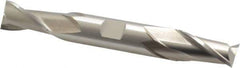 Cleveland - 3/4", 1-5/16" LOC, 3/4" Shank Diam, 5-5/8" OAL, 2 Flute, Cobalt Square End Mill - Double End, Uncoated, Spiral Flute, 30° Helix, Centercutting, Right Hand Cut, Right Hand Flute, Series HDC-2 - USA Tool & Supply