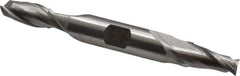 Cleveland - 13/32", 13/16" LOC, 1/2" Shank Diam, 4-1/8" OAL, 2 Flute, Cobalt Square End Mill - Double End, Uncoated, Spiral Flute, 30° Helix, Centercutting, Right Hand Cut, Right Hand Flute, Series HDC-2 - USA Tool & Supply
