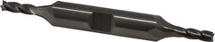 Cleveland - 5/32", 7/16" LOC, 3/8" Shank Diam, 3-1/8" OAL, 4 Flute, Cobalt Square End Mill - Double End, Uncoated, Spiral Flute, 30° Helix, Centercutting, Right Hand Cut, Right Hand Flute, Series HDC-4C - USA Tool & Supply