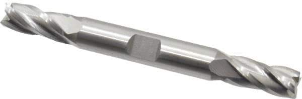 Cleveland - 11/32", 3/4" LOC, 3/8" Shank Diam, 3-1/2" OAL, 4 Flute, Cobalt Square End Mill - Double End, Uncoated, Spiral Flute, 30° Helix, Centercutting, Right Hand Cut, Right Hand Flute, Series HDC-4C - USA Tool & Supply