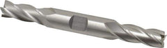 Cleveland - 7/16", 1" LOC, 1/2" Shank Diam, 4-1/2" OAL, 4 Flute, Cobalt Square End Mill - Double End, Uncoated, Spiral Flute, 30° Helix, Centercutting, Right Hand Cut, Right Hand Flute, Series HDC-4C - USA Tool & Supply