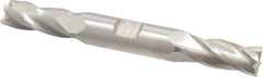 Cleveland - 9/16", 1-3/8" LOC, 5/8" Shank Diam, 5" OAL, 4 Flute, Cobalt Square End Mill - Double End, Uncoated, Spiral Flute, 30° Helix, Centercutting, Right Hand Cut, Right Hand Flute, Series HDC-4C - USA Tool & Supply