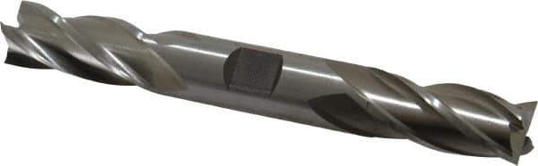 Cleveland - 5/8", 1-3/8" LOC, 5/8" Shank Diam, 5" OAL, 4 Flute, Cobalt Square End Mill - Double End, Uncoated, Spiral Flute, 30° Helix, Centercutting, Right Hand Cut, Right Hand Flute, Series HDC-4C - USA Tool & Supply