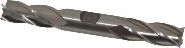 Cleveland - 3/4", 1-5/8" LOC, 3/4" Shank Diam, 5-5/8" OAL, 4 Flute, Cobalt Square End Mill - Double End, Uncoated, Spiral Flute, 30° Helix, Centercutting, Right Hand Cut, Right Hand Flute, Series HDC-4C - USA Tool & Supply