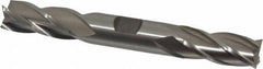 Cleveland - 3/4", 1-5/8" LOC, 3/4" Shank Diam, 5-5/8" OAL, 4 Flute, Cobalt Square End Mill - Double End, Uncoated, Spiral Flute, 30° Helix, Centercutting, Right Hand Cut, Right Hand Flute, Series HDC-4C - USA Tool & Supply