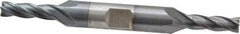 Cleveland - 7/32", 9/16" LOC, 3/8" Shank Diam, 3-1/4" OAL, 4 Flute, Cobalt Square End Mill - Double End, TiCN Finish, Spiral Flute, 30° Helix, Centercutting, Right Hand Cut, Right Hand Flute, Series HDC-4C - USA Tool & Supply