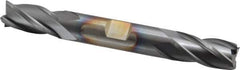 Cleveland - 1/2", 1" LOC, 1/2" Shank Diam, 4-1/2" OAL, 4 Flute, Cobalt Square End Mill - Double End, TiCN Finish, Spiral Flute, 30° Helix, Centercutting, Right Hand Cut, Right Hand Flute, Series HDC-4C - USA Tool & Supply
