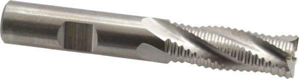 Cleveland - 1/2" Diam, Coarse Pitch, 1-1/4" LOC, 4 Flute Powdered Metal Roughing Square End Mill - Uncoated, 3-1/4" OAL, 1/2" Shank Diam, Single End, 30° Helix - USA Tool & Supply