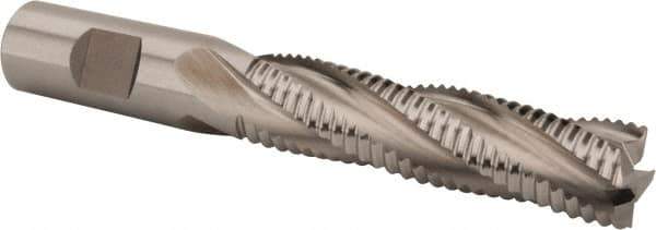 Cleveland - 3/4" Diam, Coarse Pitch, 3" LOC, 4 Flute Powdered Metal Roughing Square End Mill - Uncoated, 5-1/4" OAL, 3/4" Shank Diam, Single End, 30° Helix - USA Tool & Supply