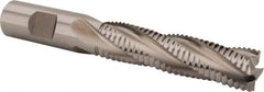 Cleveland - 3/4" Diam, Coarse Pitch, 3" LOC, 4 Flute Powdered Metal Roughing Square End Mill - Uncoated, 5-1/4" OAL, 3/4" Shank Diam, Single End, 30° Helix - USA Tool & Supply