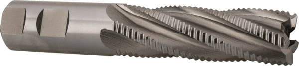 Cleveland - 1" Diam, Coarse Pitch, 3" LOC, 5 Flute Powdered Metal Roughing Square End Mill - Uncoated, 5-1/2" OAL, 1" Shank Diam, Single End, 30° Helix - USA Tool & Supply