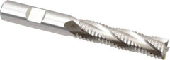 Cleveland - 1/2" Diam, Coarse Pitch, 2" LOC, 4 Flute Powdered Metal Roughing Square End Mill - Uncoated, 4" OAL, 1/2" Shank Diam, Single End, 30° Helix - USA Tool & Supply