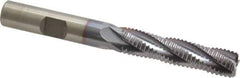 Cleveland - 3/8" Diam, Coarse Pitch, 1-1/2" LOC, 4 Flute Powdered Metal Roughing Square End Mill - TiCN Finish, 3-1/4" OAL, 3/8" Shank Diam, Single End, 30° Helix - USA Tool & Supply
