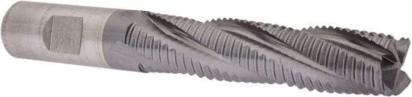 Cleveland - 3/4" Diam, Coarse Pitch, 3" LOC, 4 Flute Powdered Metal Roughing Square End Mill - TiCN Finish, 5-1/4" OAL, 3/4" Shank Diam, Single End, 30° Helix - USA Tool & Supply