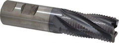 Cleveland - 1" Diam, Coarse Pitch, 2" LOC, 5 Flute Powdered Metal Roughing Square End Mill - TiCN Finish, 4-1/2" OAL, 1" Shank Diam, Single End, 30° Helix - USA Tool & Supply
